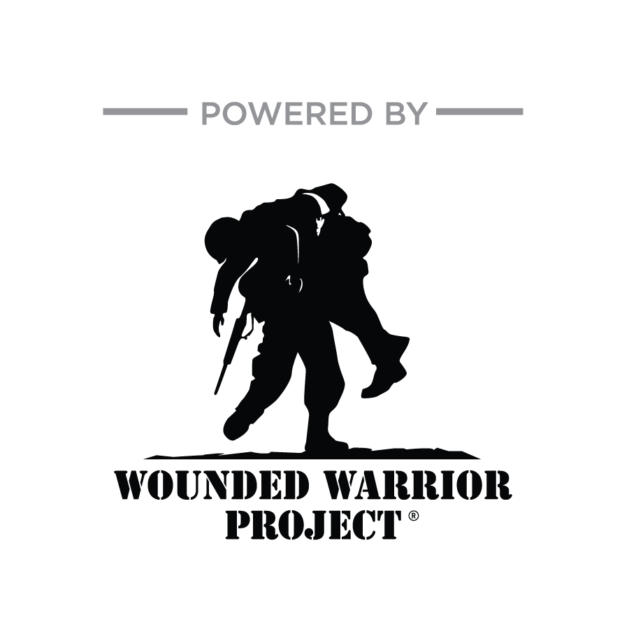 Wounded Warrior Project logo of soldier being carried by another soldier